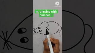 🐀🐁🐁 Rat drawing with Number 3 #Rat #How to draw Rat #drawing #viral #shorts #Arvik learning Hubs👍📤🔔🔥