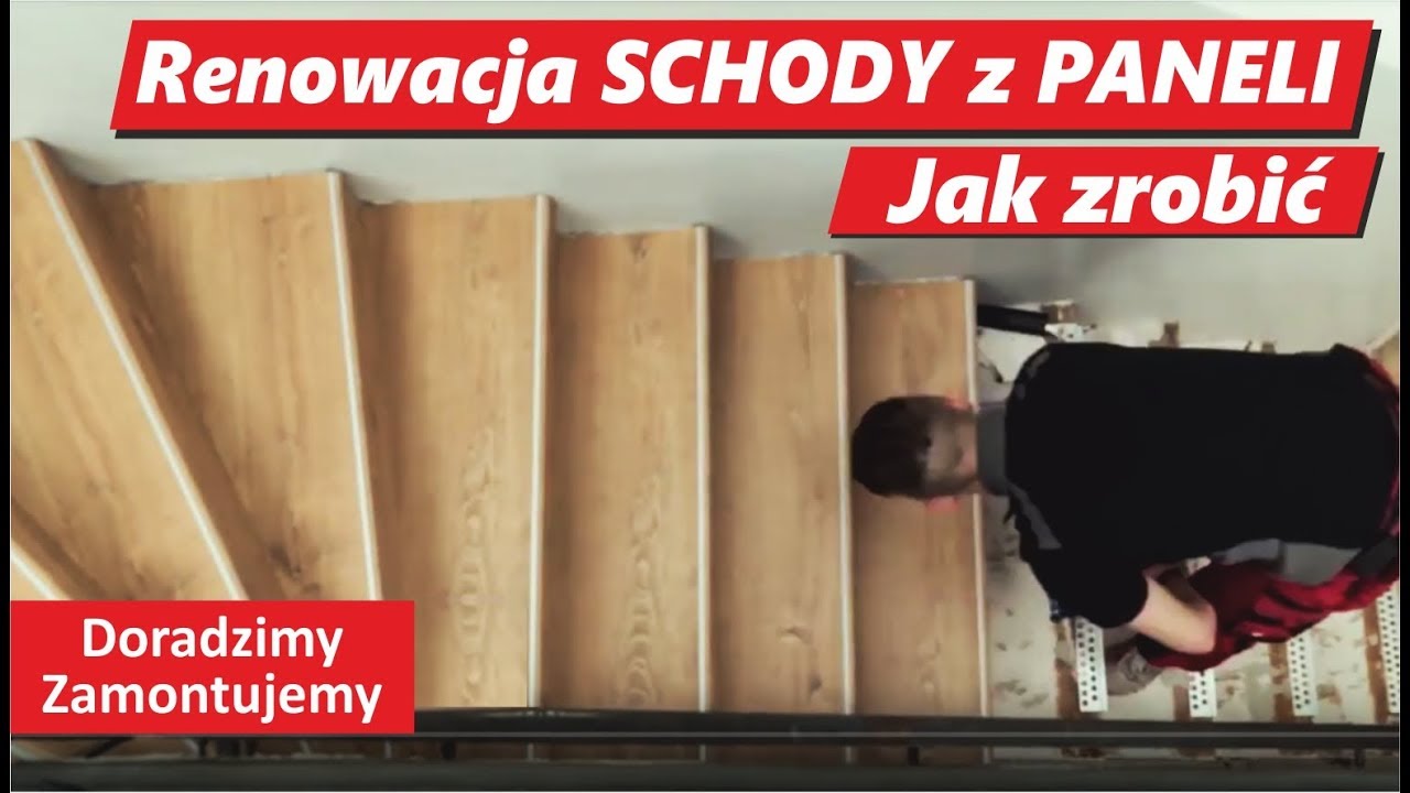 Montaz Schodow Z Paneli Podlogowych Jak Zrobic Schody Renowacja I Wymiana Pokrycia Youtube