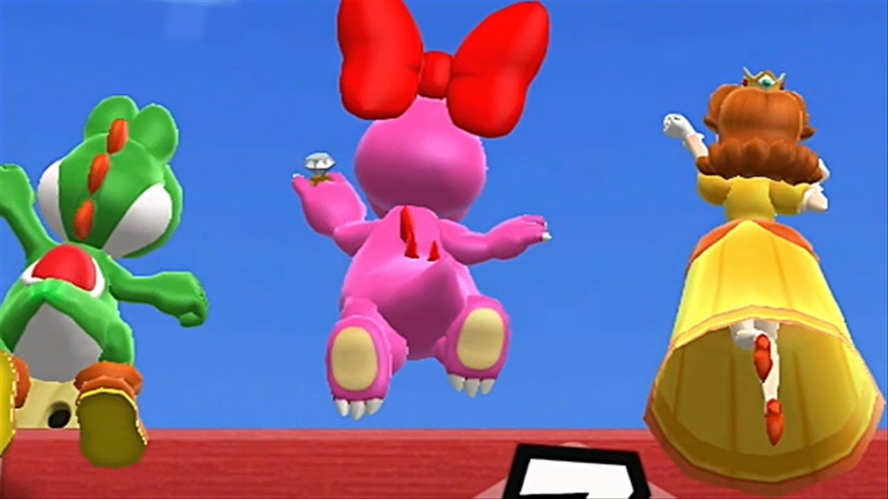 Mario Party 9◆Step It Up #542 (1 Vs. Rivals) Yoshi, Birdo, Daisy vs Waluigi◆Master Difficuty