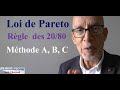 Loi de pareto 2080 mthode ab c