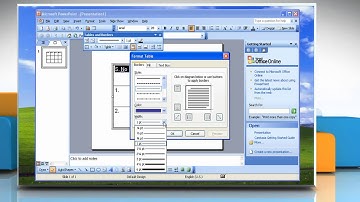 Microsoft® PowerPoint 2003: How to create and format a table on Windows® XP