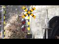 【踏切】JR東北本線　門型で音が変化する踏切 (Railroad crossing in Japan)