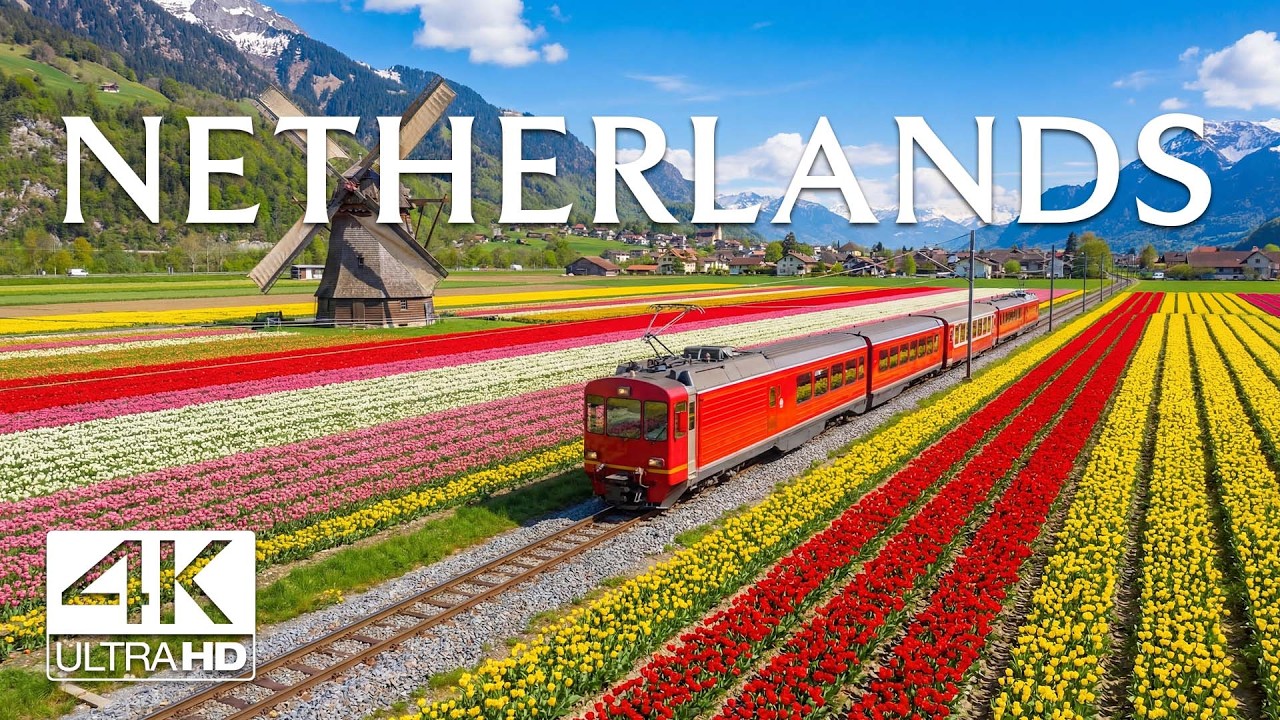 Netherlands 4K | Timeless Dutch Serenity – Open Skies, Historic Towns & Calm Canals