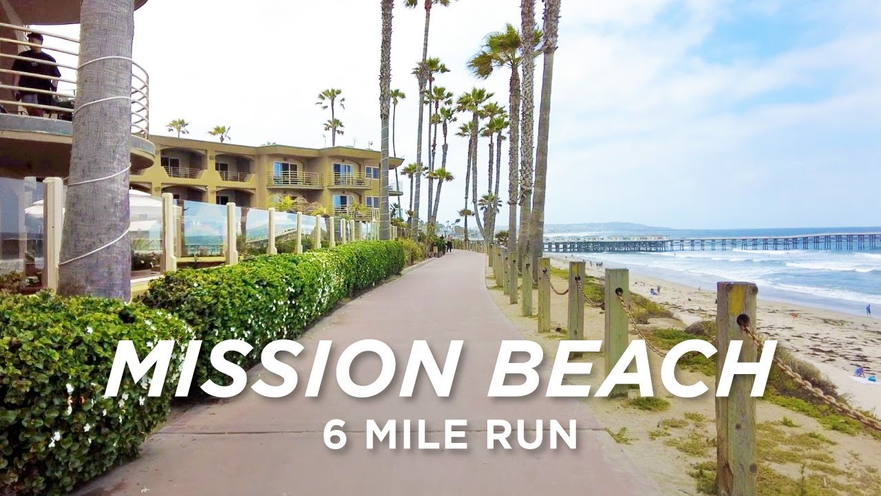 Mission Beach in San Diego Virtual Run (6 Miles)