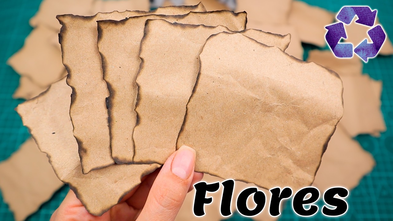 Como hacer flores de papel arrugado que se parecen a las flores de loto 🪷🪷