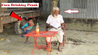 Eating to boss coca cola drinking prank   Grandpa new funny joke video for laughing