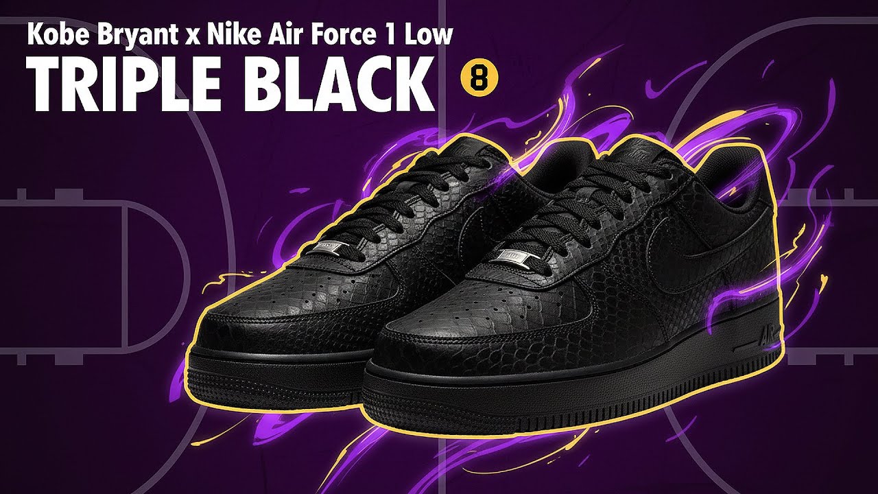Kobe Bryant x Nike Air Force 1 Low “Triple Black” 2025 - YouTube