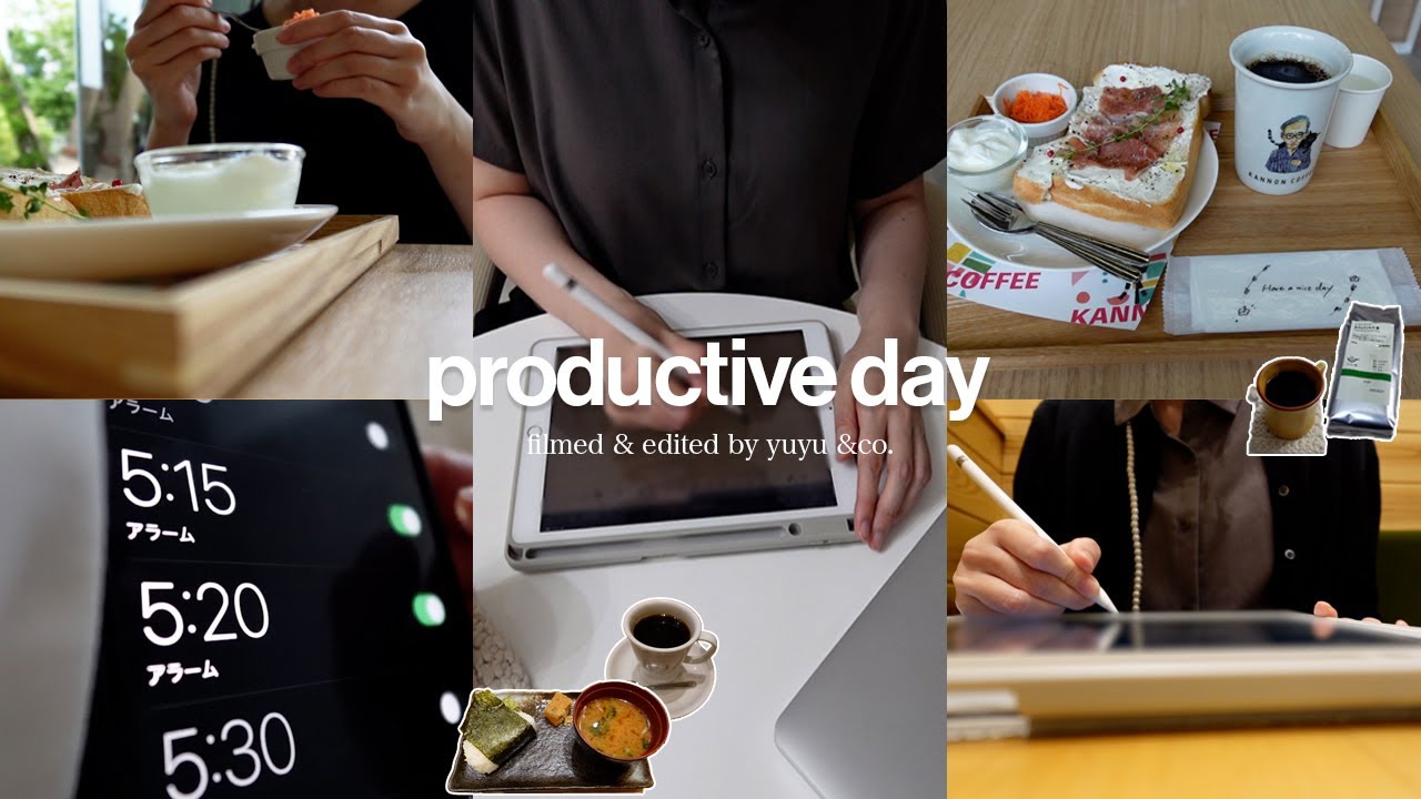 Daily Vlog | Продуктивный учебный день 🕔📚 | Waking Up at 5AM 🌿 | Decaf Coffee Break ☕ | Stickers 🎀