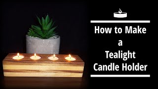 How to Make a Tealight Candle Holder | Easy Scrap Wood Project for Beginners