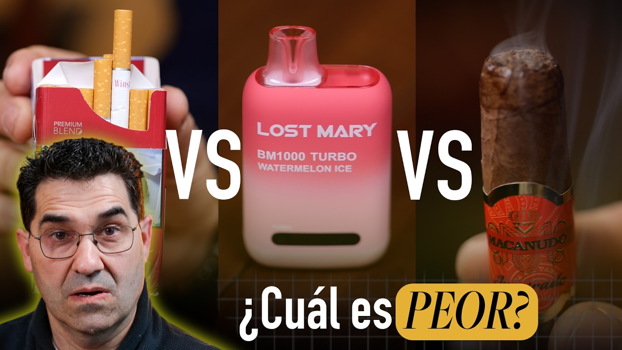🔥Cigarrillos vs Vaper vs Puro ¿Cuál es PEOR? ¿Cuál es más dañino? ¿Cómo se hace?