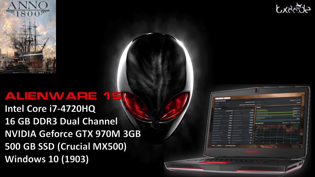 Anno 1800 Gameplay - Alienware 15 R1- GTX 970M - i7-4720HQ - 16GB DDR3