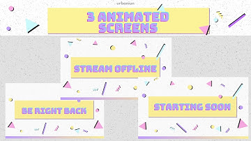 3 twitch overlay animated, stream overlay retro, retro twitch package animated, stream starting soon