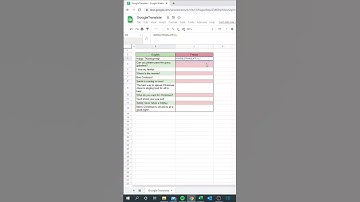 Use Google Translate in Google Sheet
