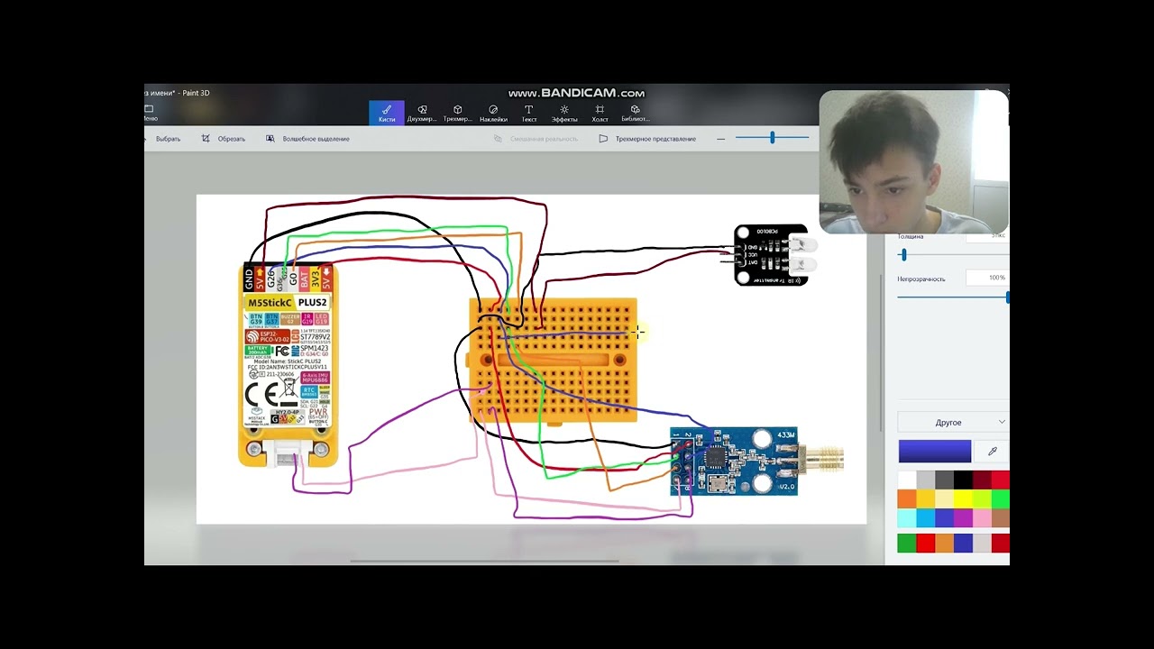 Как пользоваться макетной платой cc1101 + ик m5 stick plus 2