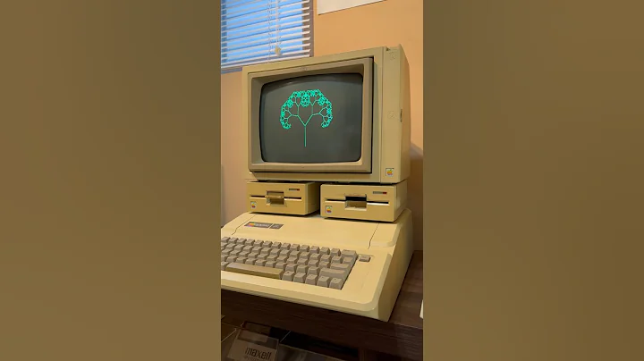 AppleSoft BASIC Fractal Tree program by @TheCodingTrain #retrocomputing #80s #programming #coding