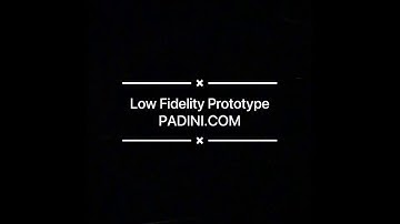 Low Fidelity Prototype Padini.Com for Service Design Assignment