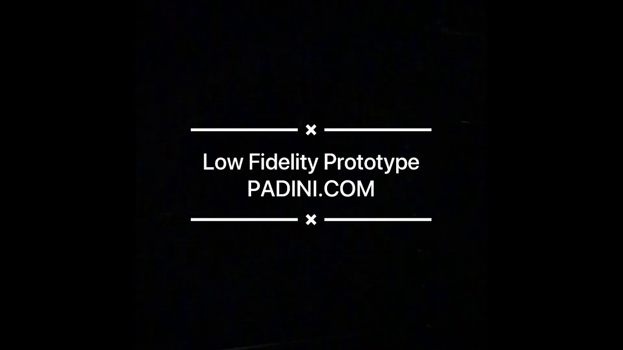 Low Fidelity Prototype Padini.Com for Service Design Assignment