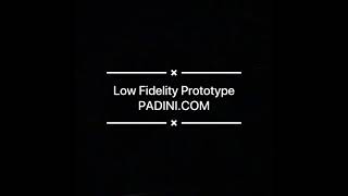 Low Fidelity Prototype Padini.Com for Service Design Assignment