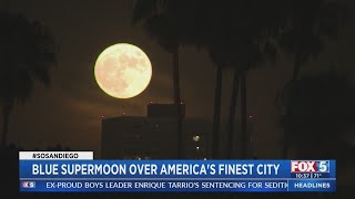 Blue Supermoon Over America's Finest City