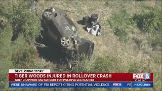 Tiger Woods Injured In Rollover Crash