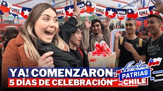 COMENZARON las FIESTAS PATRIAS🎊EN CHILE 5 dias SIN PARAR| Vuelven las FONDAS 🇨🇱🤯🙈|chile 2023