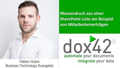 Automatisch Dokumente aus SharePoint generieren - dox42 Massendruck am Beispiel Mitarbeitervertrag