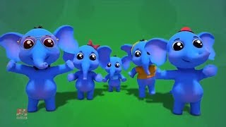 keluarga jari gajah | 3D lagu binatang | Elephant Finger Family | Kids Song | Lagu Anak | Kids Video