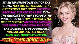 At My Sister’s Wedding, She Cut Me Out of Every Family Photo—Until the Groom’s Mother Refused