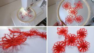 FREE MACHINE EMBROIDERY ON DISSOLVABLE FABRIC  | Beginner Tutorial | Didsbury Art Studio