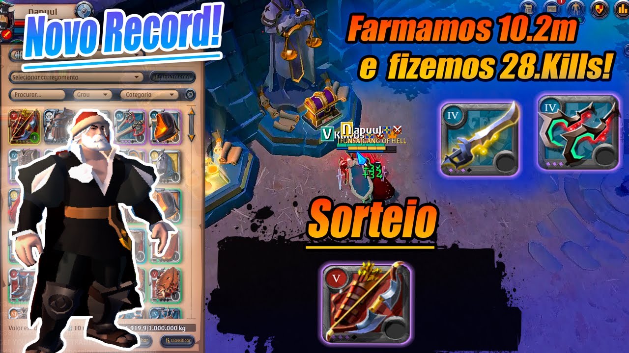 QUEBRAMOS NOVAMENTE O RECORDE FAZENDO 10.2M E 28KILL!!! Albion Online.