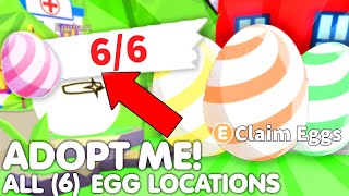 🥚ALL 6 EASTER EGG LOCATIONS!👀 HOW TO GET EASTER EGGS FAST IN ADOPT ME! NEW EASTER PETS! ROBLOX