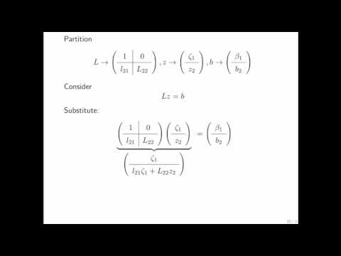 6.3.2 Solving a lower triangular system/Forward substitution