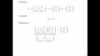 6.3.2 Solving a lower triangular system/Forward substitution