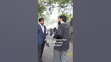 Protesters at Jantar Mantar after several MPs are suspended from parliament talks about democracy