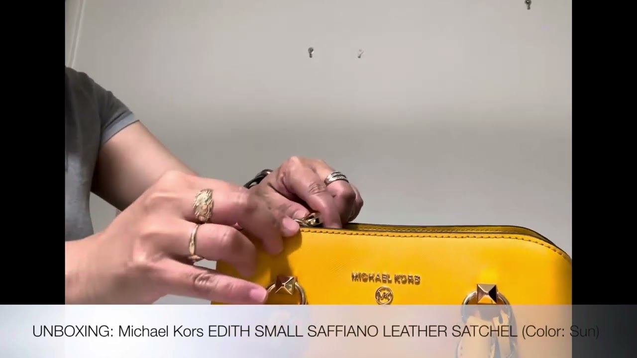 Edith Small Saffiano Leather Satchel