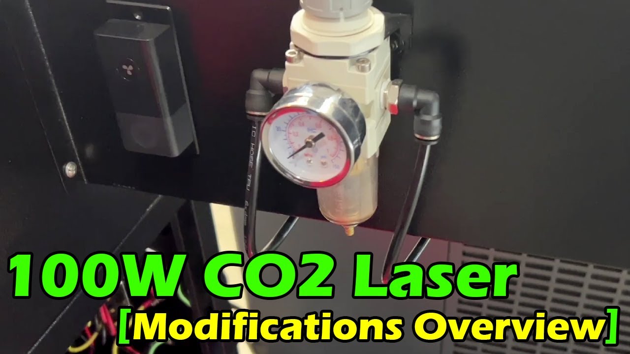 OMTech 100W CO2 Laser Mods in depth (Air Assist, AC Infinity Exhaust, LED and More!)