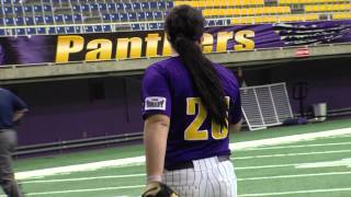 Evansville vs UNI Softball: March 30, 2014 - Gina Brown to Chelsea Ross