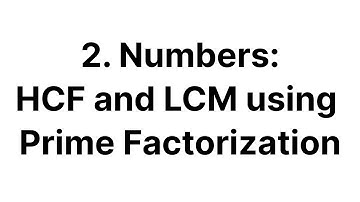 #002 Numbers: HCF and LCM using Prime Factorization | 4024 O Level Mathematics | CAIE IGCSE