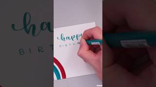 Schnelle Geburtstagskarte diy brushlettering handlettering