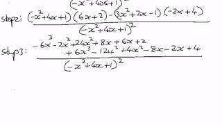 Differentiation Rules - Quotient Rules - Example # 4