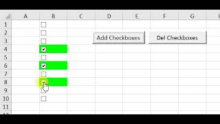 Change Cell Color by clicking a CheckBoxes