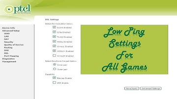 How to Reduce Ping and Lag | PTCL | DSL Setting  | 2020