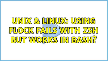 Unix & Linux: Using flock fails with zsh but works in bash? (2 Solutions!!)