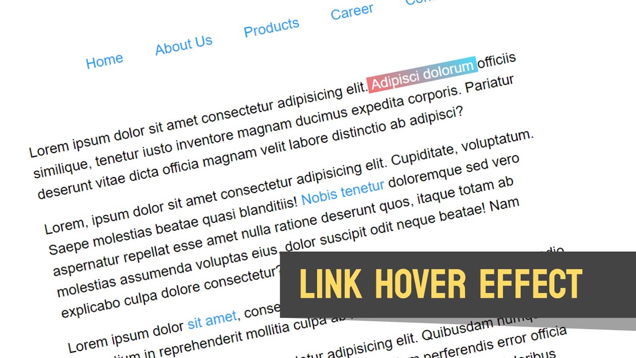 Animated Link Hover Effects using #HTML, #CSS & #JavaScript - YouTube