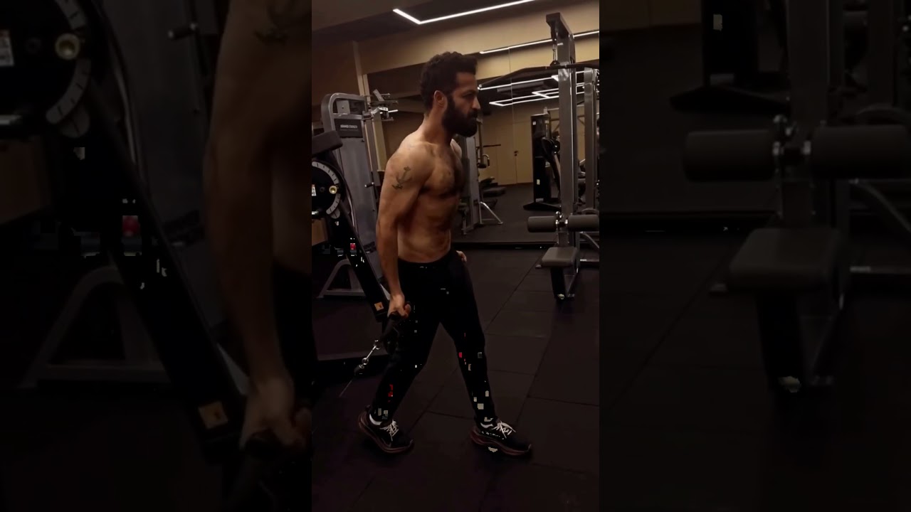 jr.ntr's bicep workout,like ntr fans💪