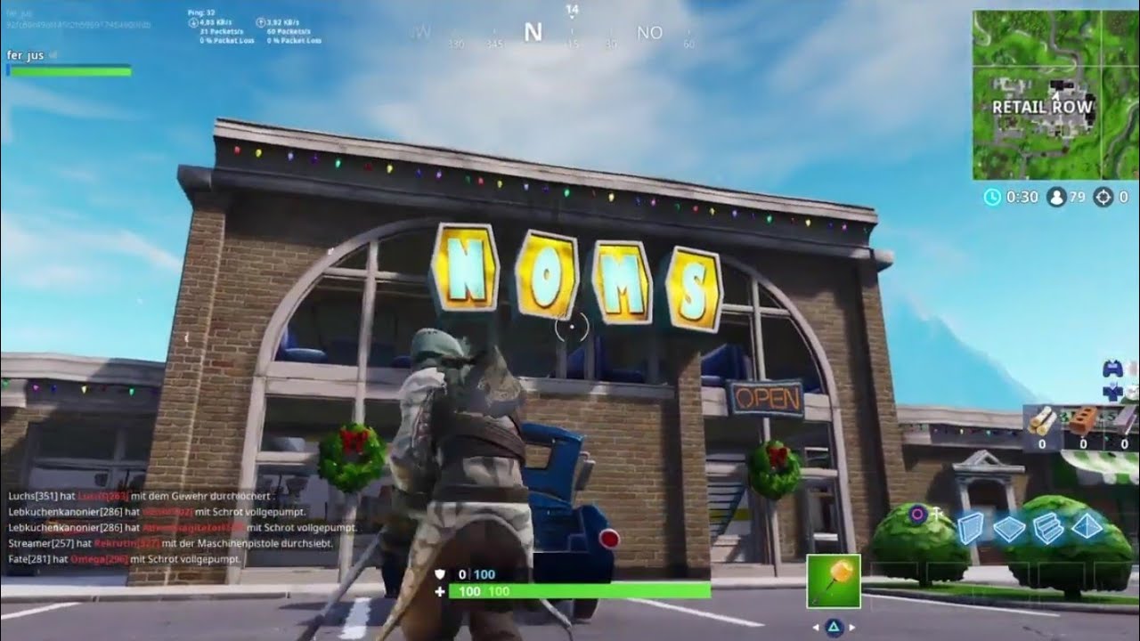 Fortnite: Gehe zum NOMS Schild in Retail Row