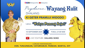 #LiveStreaming Wayangkulit Ki Geter Pramuji Widodo - WAHYU PAMONG SEJATI