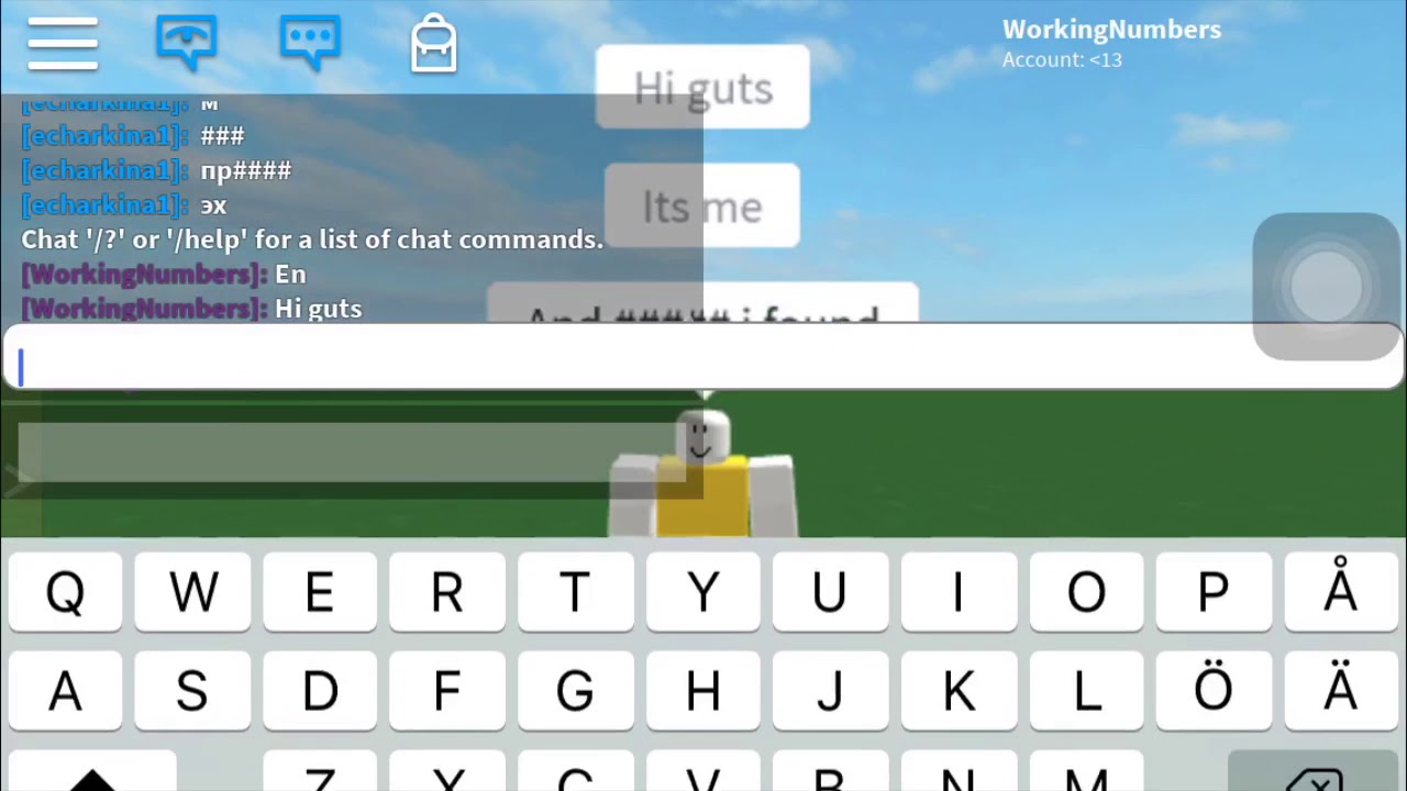 How To Type Numbers In Roblox Chat