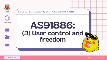 AS91886: User Control and Freedom