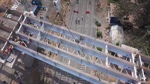 Composite girder for constructing ROB along WDFC